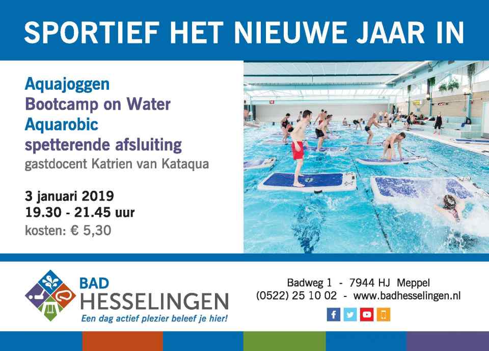 Poster kenninsmaking aquasport 3 januari 2019
